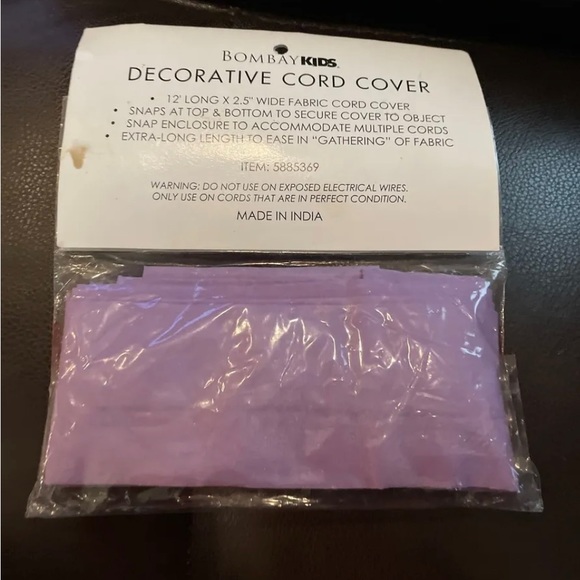 Bombay kids purple decorative cord cover - Picture 4 of 4